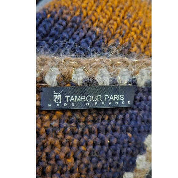 New Tambour Paris ILLUSION Shawl-Vest French Merino Wool Onesize *RARE - Picture 8 of 8
